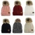 Import OEM Free Sample Warm Knitted Cap Faux Fur 100 % Acrylic Winter Pom Pom Beanies Hats Wholesale from Hong Kong