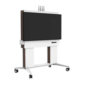 Office collaboration lifting LCD TV stand built with wireless screen share