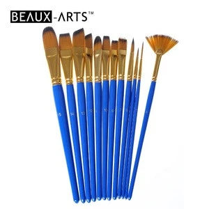 Oil Paint and Acrylic Art Paint Brush Set for Watercolor, Acrylics, Oil &amp; Face Painting 12 Brushes with Carry Case