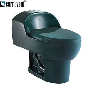 One piece sanitary ware ceramic wc siphonic color toilet bowl