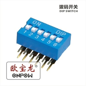 ONPOW DAE-06S-B dip switch for blue with right angle type