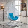 Outdoor Patio Furniture Rattan  Garden Chair Hanging Wicker Egg Shaped Patio Swings