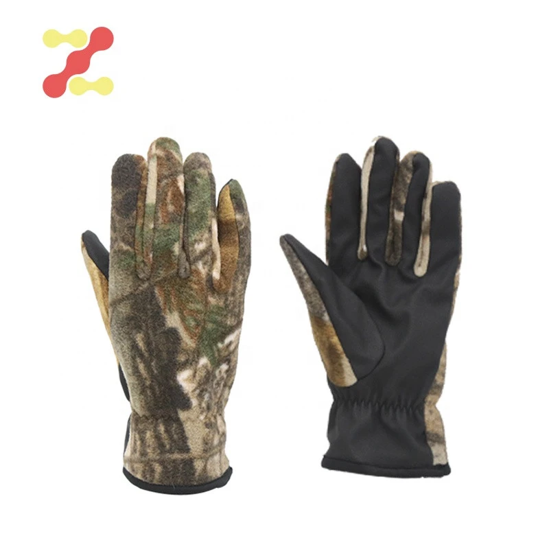 Outdoor touch screen bionic camouflage full gloves hunting reed camouflage gloves