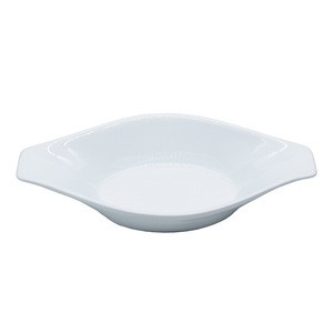 Oval Rarebit Plate Fine White Porcelain Ceramic Dish 10 inches 12 oz