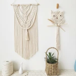 Owl macrame wall hanging wall decoration decorations for home