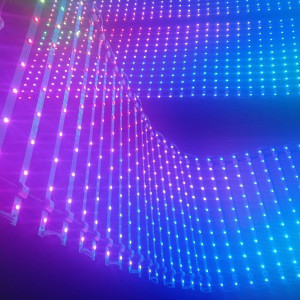 Buy P24 160*smd 5050 Rgb Led Pixel Point Light Glass Building Curtain ...