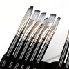 Paint Brushes Set, 15 Pcs Professional Artist Paintbrushes w/Travel Case and Palette Knife for Acrylic Watercolor nail art,black