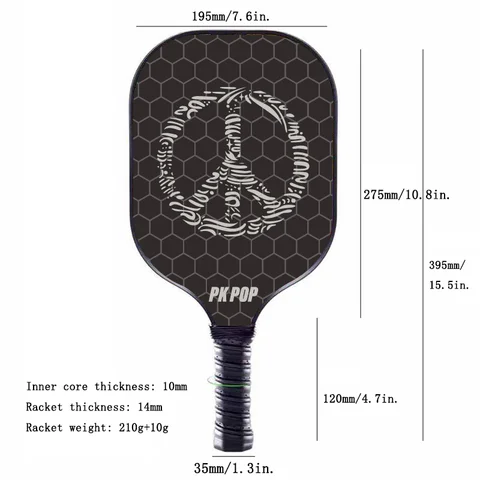 Buy Pickleball Racket Fiberglass Pp Honeycomb Core Light Sports ...