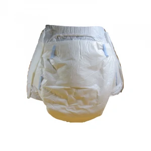 Plastic back thick adult diapers with tabs