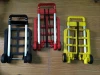 Plastic colorful cheap and portable foldable luggage cart