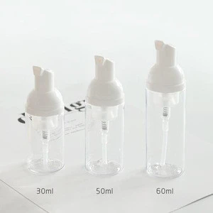 Plastic PET Foam Pump Bottles with fingertip pump 30 50 60 ml capacity