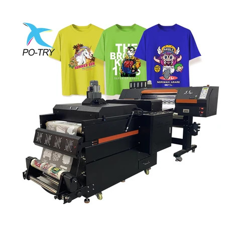 PO-TRY Cheap Price 60cm I3200 Printhead Digital Textile Printer High Speed DTF Printer Printing Machine