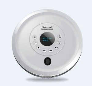 Portable CD player with Anti-Skip Protection and earbuds OLED Display MP3 USB UA Cover on the top rubber finished on the button