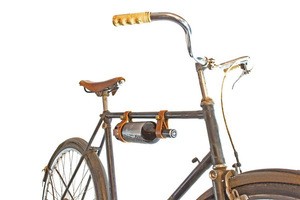Portable Custom Design Leather Bicycle Wine Bottle Holder