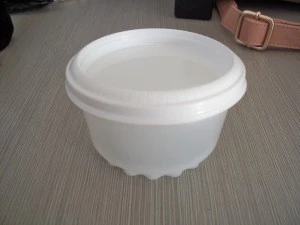 PP white 300ml hot-selling disposable plastic yogurt bowl with PS white lid