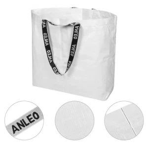 PP Woven tote bag  RPET Coated Foldable Recyclable logo Printed Tote Shopping Bag
