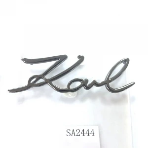 Premium Quality Zinc alloy 2 hole engraved brand logo custom metal tags plates labels for shoes