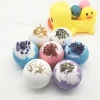 Private Label Natural Essential Oil Spa Flower Petal Ladies With Mascot Body Care Kids Bath Bombs Fizzy