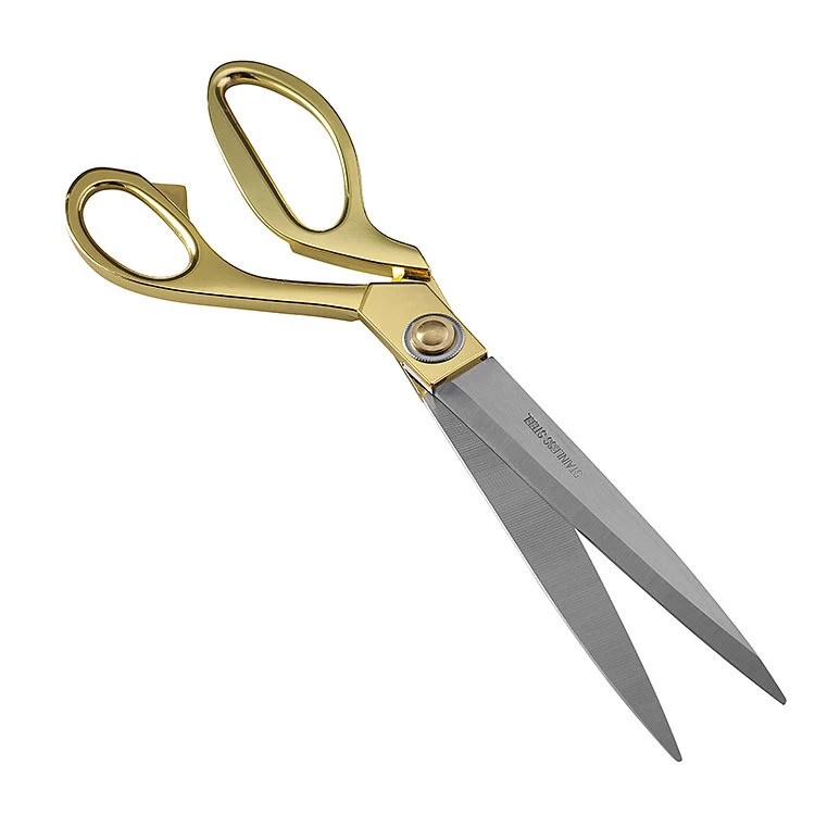 Professional 8&#x27;&#x27; Smooth Cutting Craft Paper Shears Office Scissors Gold Sewing Fabric Scissors