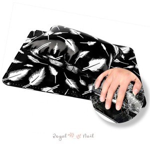 Professional Marble Feather Pattern Nail Art Arm Rest kit with Nail Hand Pillow