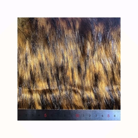 Professional Supply Factory Direct Discount Price Brown Artificial Fur Long Hair Faux Fur For Coat