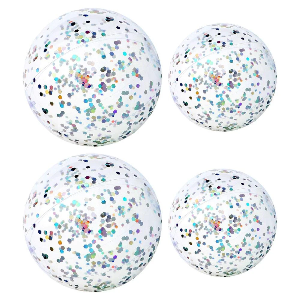 Promotional custom inflatable ball  Toy hot selling for Beach and Pool, Inflatable Beach Ball Glitter Summer Parties and Gifts