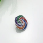 Promotional custom logo printing epoxy metal badge