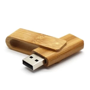 Promotional Wooden Swivel Twister USB Customized High Speed 64G 3.0 Maple Walnut Bamboo Mahogany Material Flash Drive