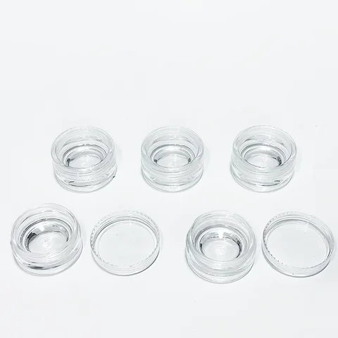 PS clear cosmetic small wax oil container acrylic clear jar 5ml CC jar