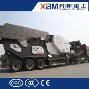 Quarry Mobile aggregate crusher, jaw crusher, trailer mounted jaw crusher