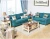 Import Queenshome home house classic Upholstered modern american green fabric 3 seat furniture wooden fabric covers living room sofa from China