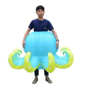 Ready to ship  inflatable octopus suit ride on animal costume for outdoor display customizable inflatable mascot costume