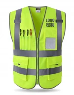 Reflective Vest Jacket Strip Mesh Fabric Construction Security Safety Vest Reflective Clothing