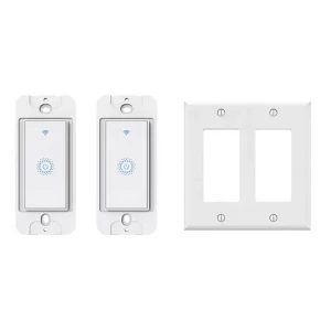 Remote Control Voice Control switch 2pack smart light switch work with Alexa,Google Home And  Smart Life/Tuya App