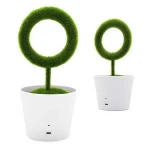 Remove Pollen, Dust, Cigarette Smoke, Food Odor, Pet Smell Cute Green plant Air Purifier Ionizer 2019