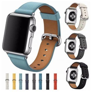 Replacement Genuine Leather Watch Wrist Strap Band For Apple Watch Series 4 3 2 1 38mm 40mm 42mm 44mm