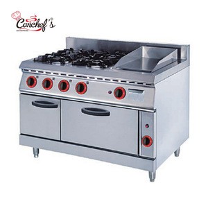 Restaurant equipment gas stove with grill ,gas burner stove with oven
