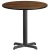 Import Restaurant Furniture Cocktail Reversible Laminate top Restaurant Table with Cast Iron Cross Base from China
