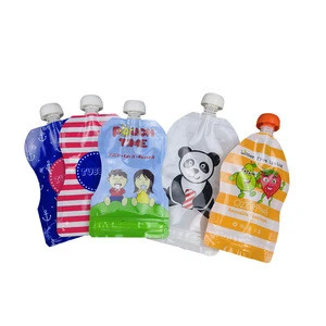 Reusable Stand Up Spout Pouch Packaging Baby Food Packing Squeeze Bag pouch with spout