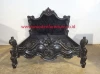 Rococo Baroque Bed French Style Bedroom Set Wooden Carved Bed Upholstery Bed