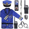 Role Playing Kits with Cop Dressing Up Police Officer Costume With Accessories for Kids Ages 3-6 years