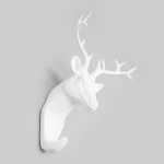 ROOGO gifts & crafts wild animal pure white deer head home supplies resin grappling hook