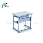 School Assemble Study Table And Chair Adjustable Height Desk Set Wooden School Furniture Price