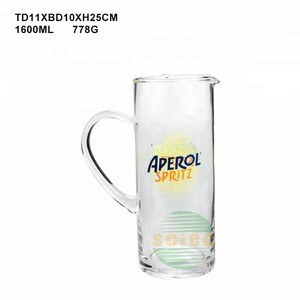 SCIEC 1600ml glass water drinking pot with decal