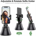 Selfie Stick 360 Rotation Auto Face Object Tracking Smart Shooting Pivo Camera Phone Mount Vlog Shooting Smartphone Mount Holder