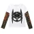 Import SH09 Baby boys and girls clothing long sleeved hip-hop tattoo sleeve splicing t-shirt from China