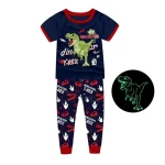 short sleeves boy pajama children cartoon  pijamas 100 cotton sleepwear pajamas