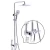 Import Shower bath set water tap mixer faucets rainfall bathroom column wall white thermostatic shower set from China