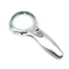 silver painting 6 led plastic magnifying glass