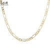 Simple 14K Gold Plated Choker Necklace for Women Fashion Thin Figaro Chain